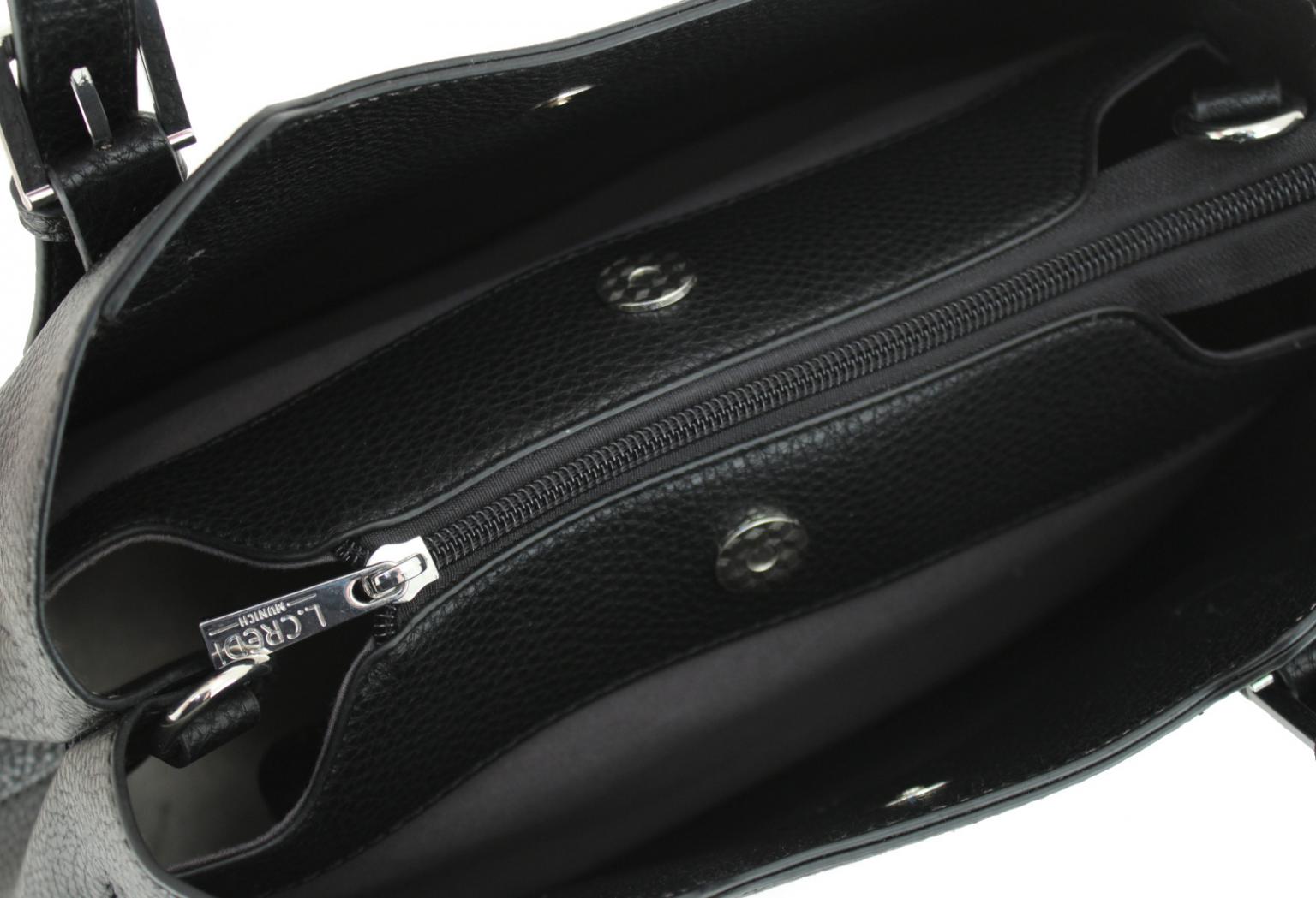 Kurzgrifftasche L.Credi Munich Banu rot gold Anhänger