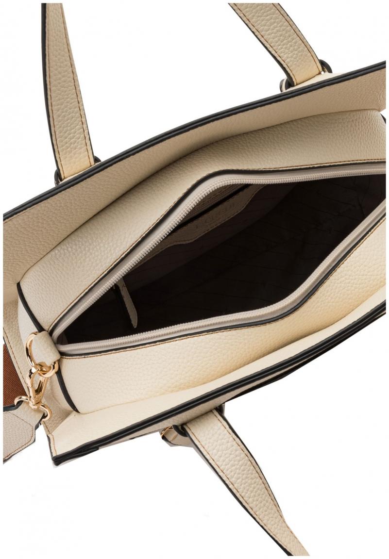 Kurzgrifftasche L.Credi Oana Creme Lederfeeling