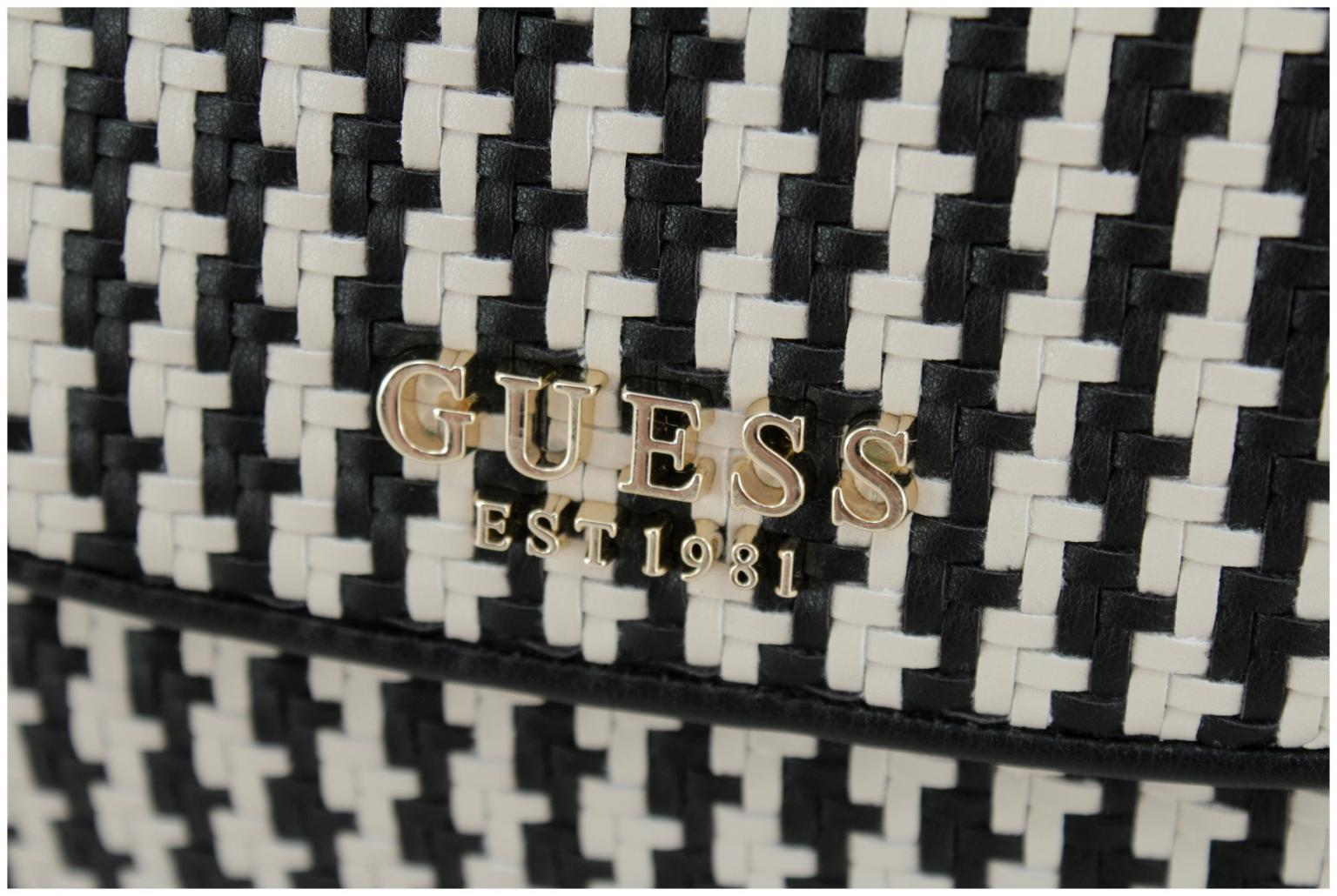 Kurzgrifftasche Mirema Top Handle Flap Bag weiß Beige Guess