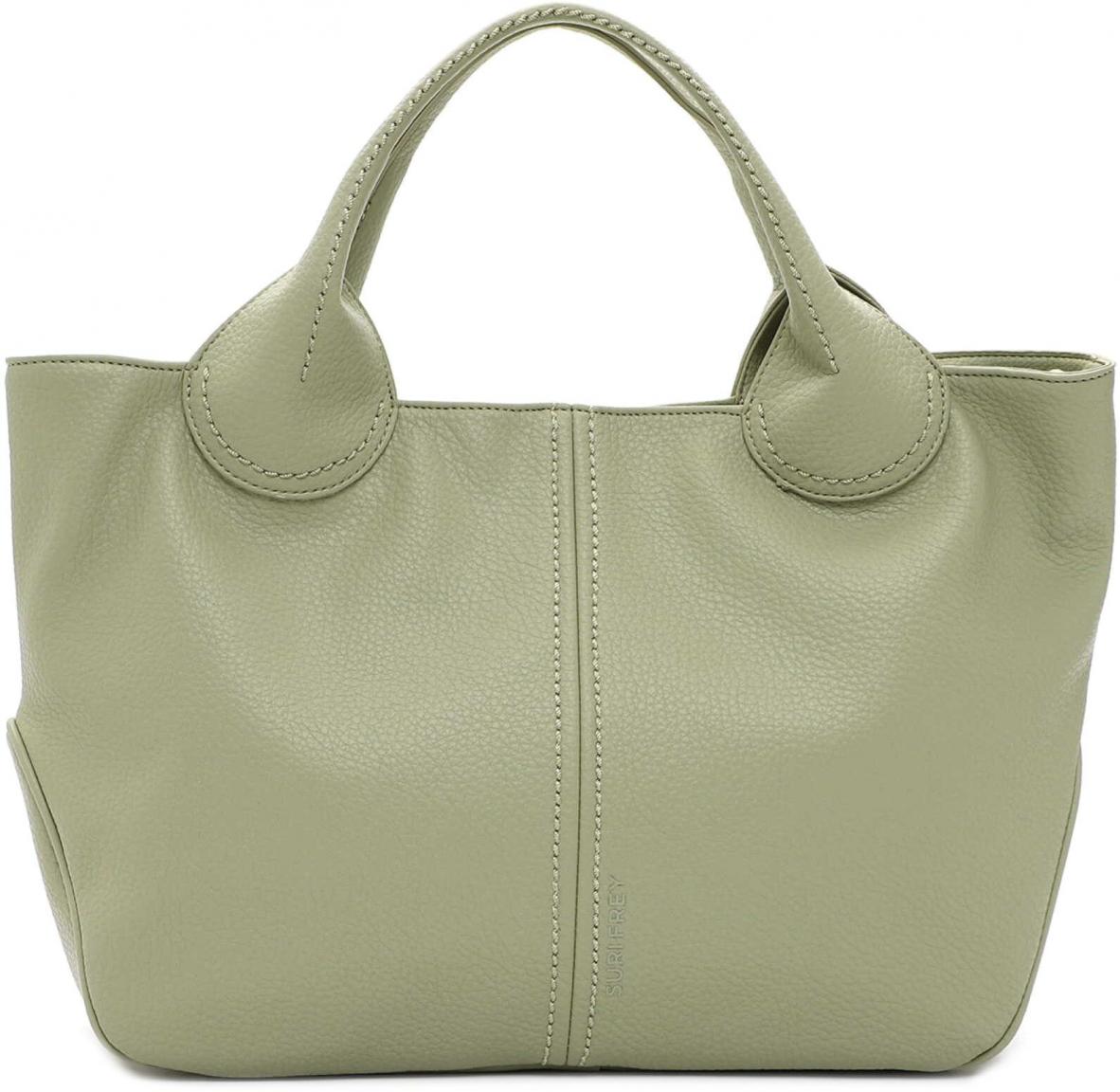 Kurzgrifftasche Nessy SURI FREY pistachio Lederlook vegan