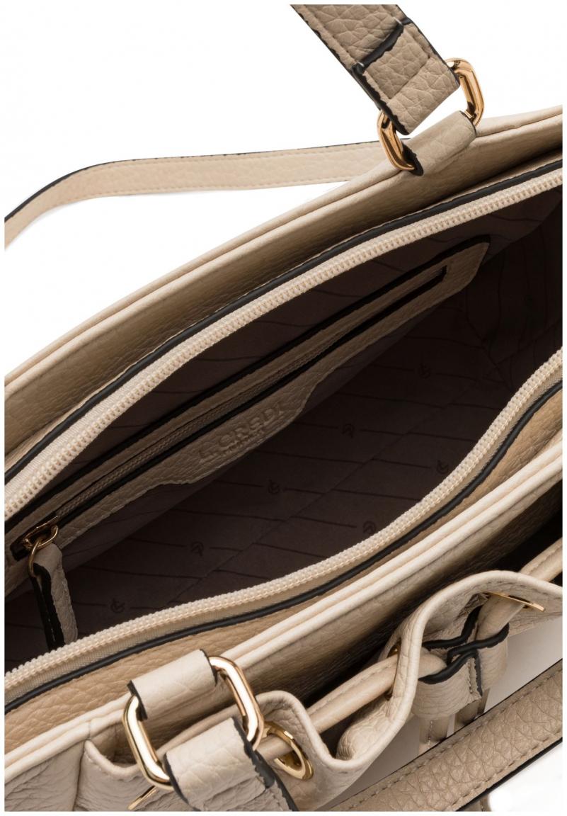 Kurzgrifftasche Oralie L.Credi Creme nachhaltig