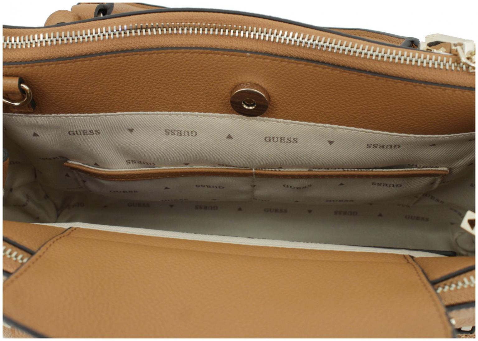 Kurzgrifftasche Status Satchel Guess Calebra Cognac