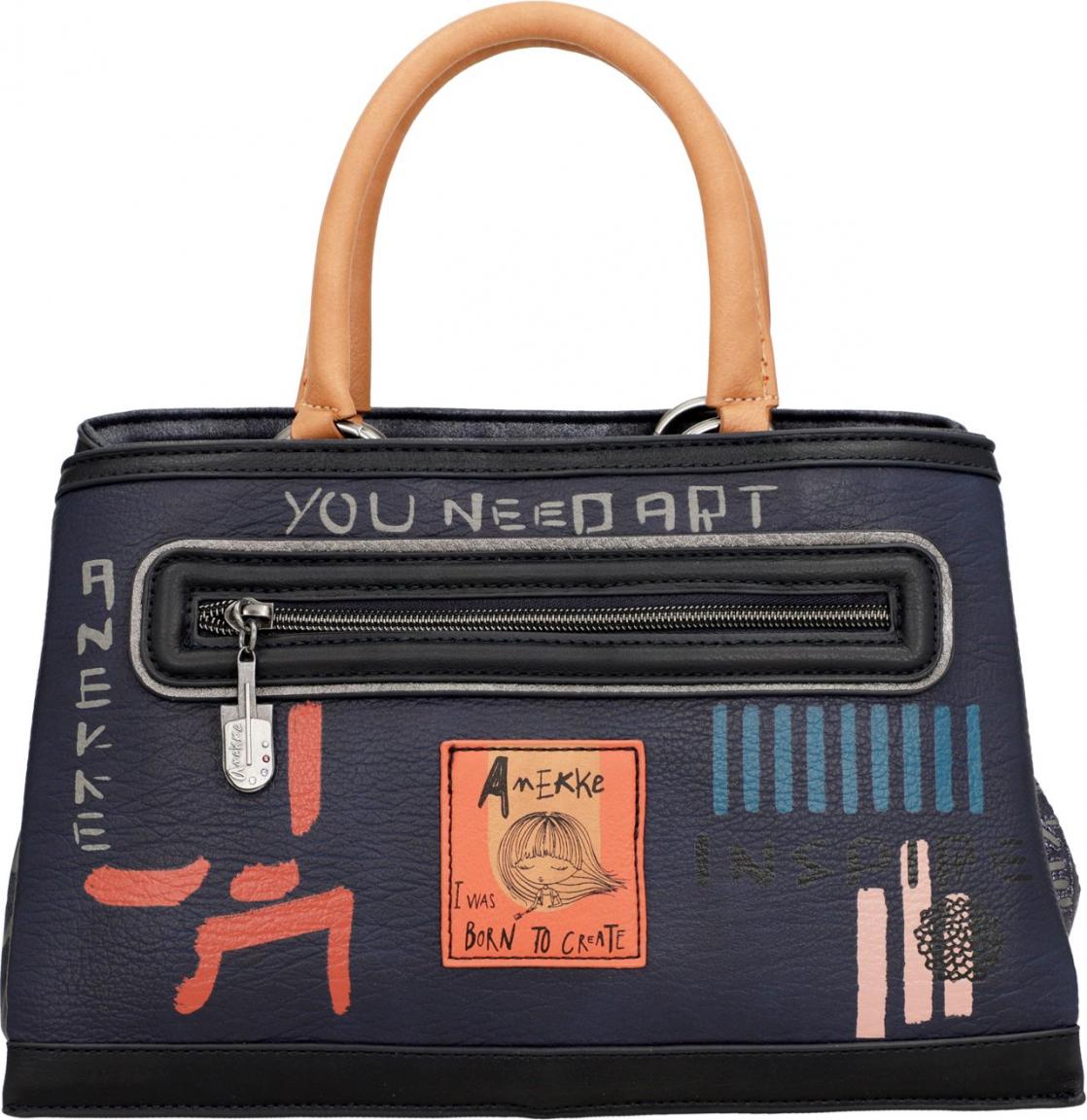 Kurzgrifftasche blau bunt Japan Glitzer Anekke Contemporary