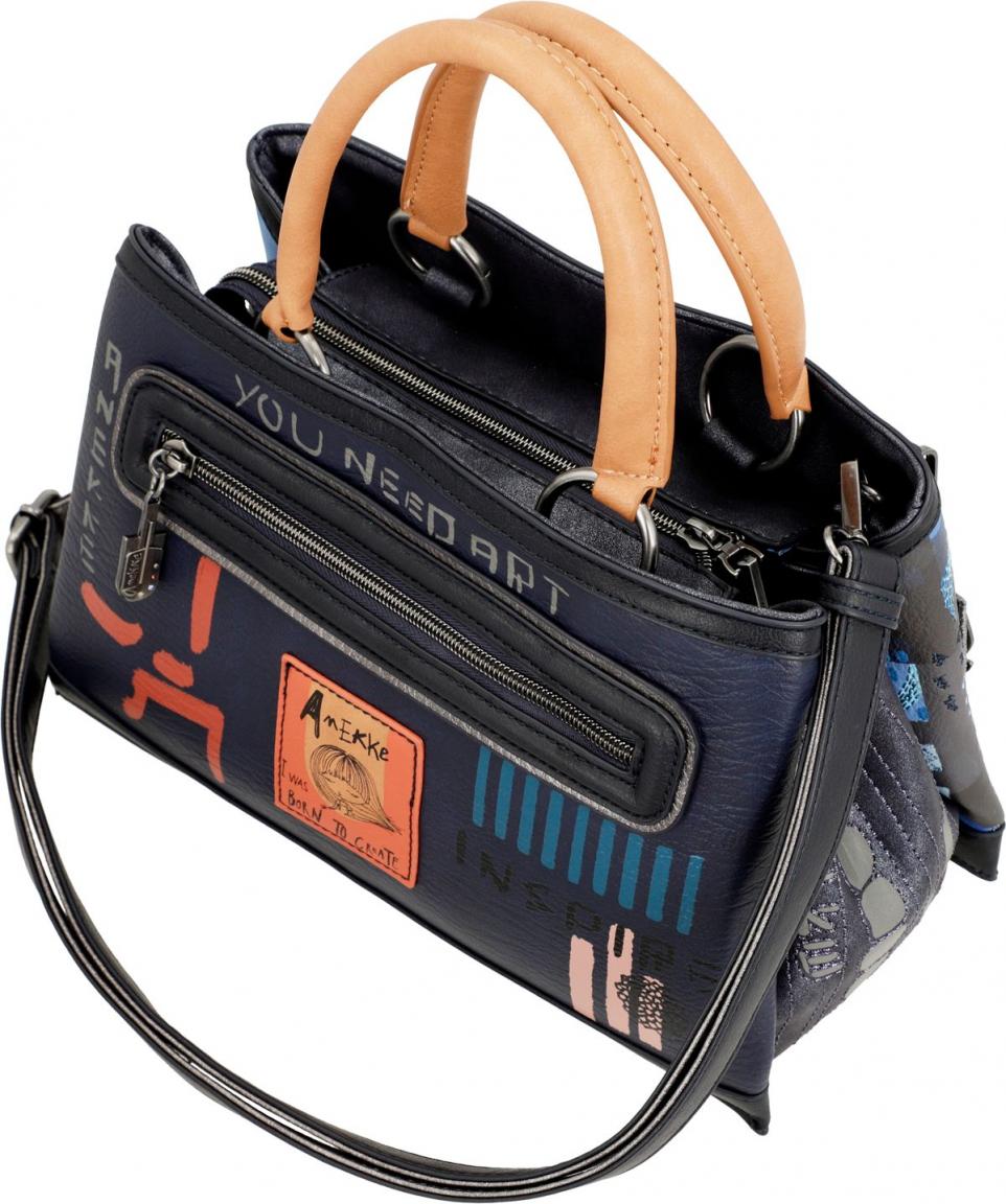 Kurzgrifftasche blau bunt Japan Glitzer Anekke Contemporary