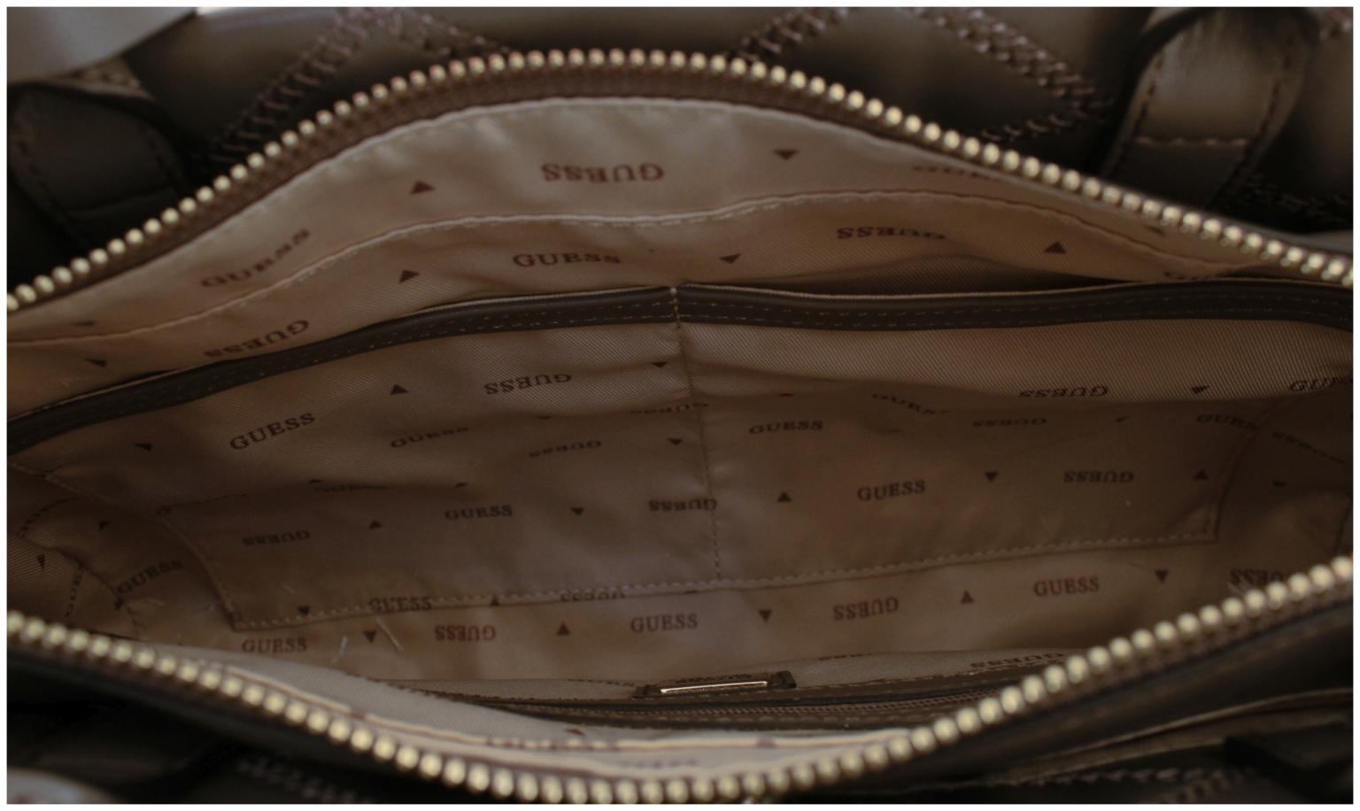Kurzgrifftasche gesteppt warmweiß Guess Tamsin Off White