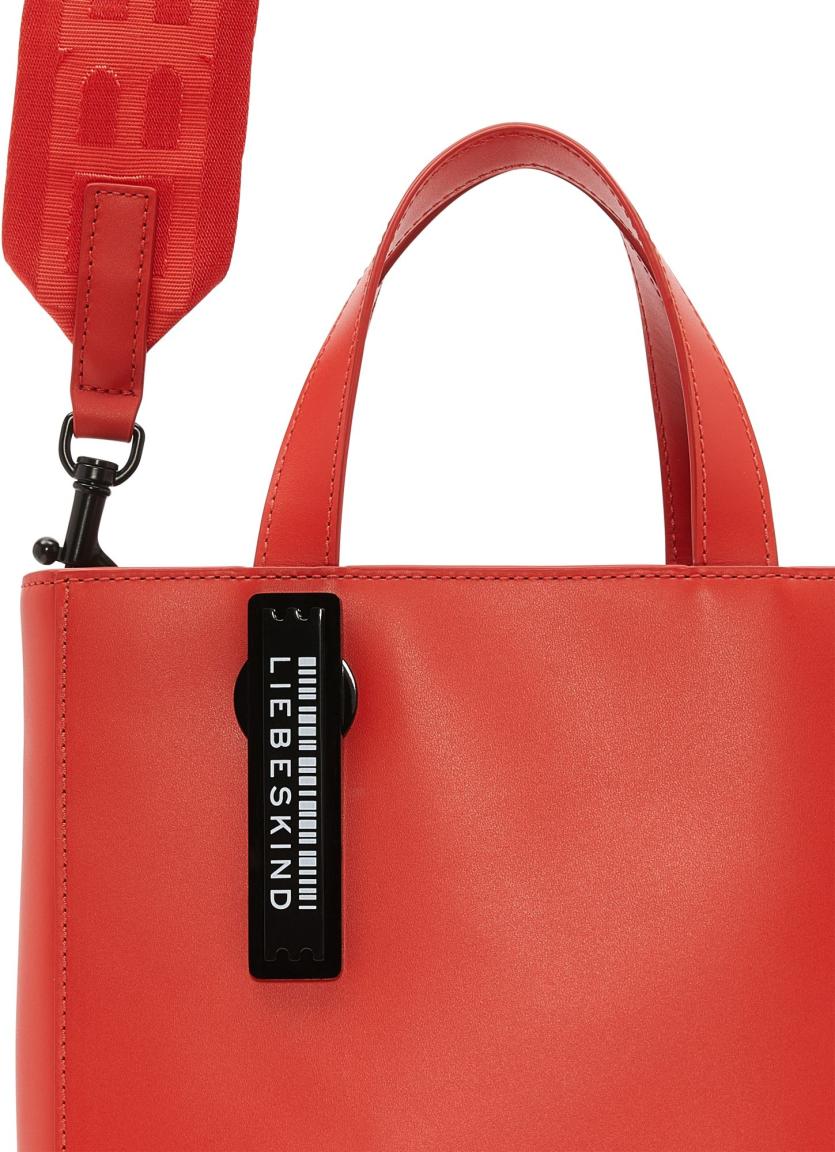 Kurzgrifftasche hellrot Tote Paper Bag S mexican peppers Liebeskind Glattleder