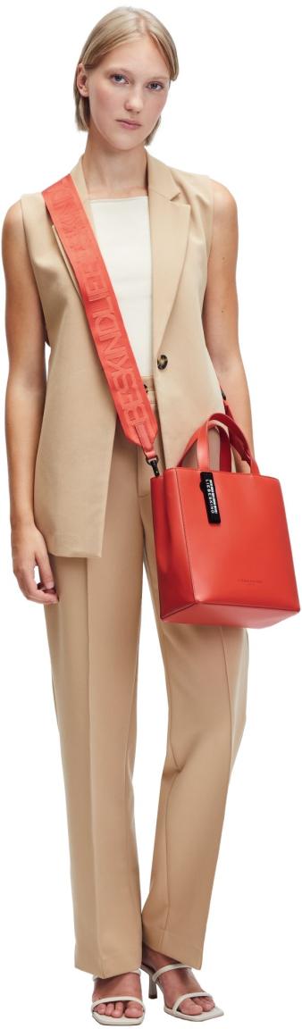 Kurzgrifftasche hellrot Tote Paper Bag S mexican peppers Liebeskind Glattleder