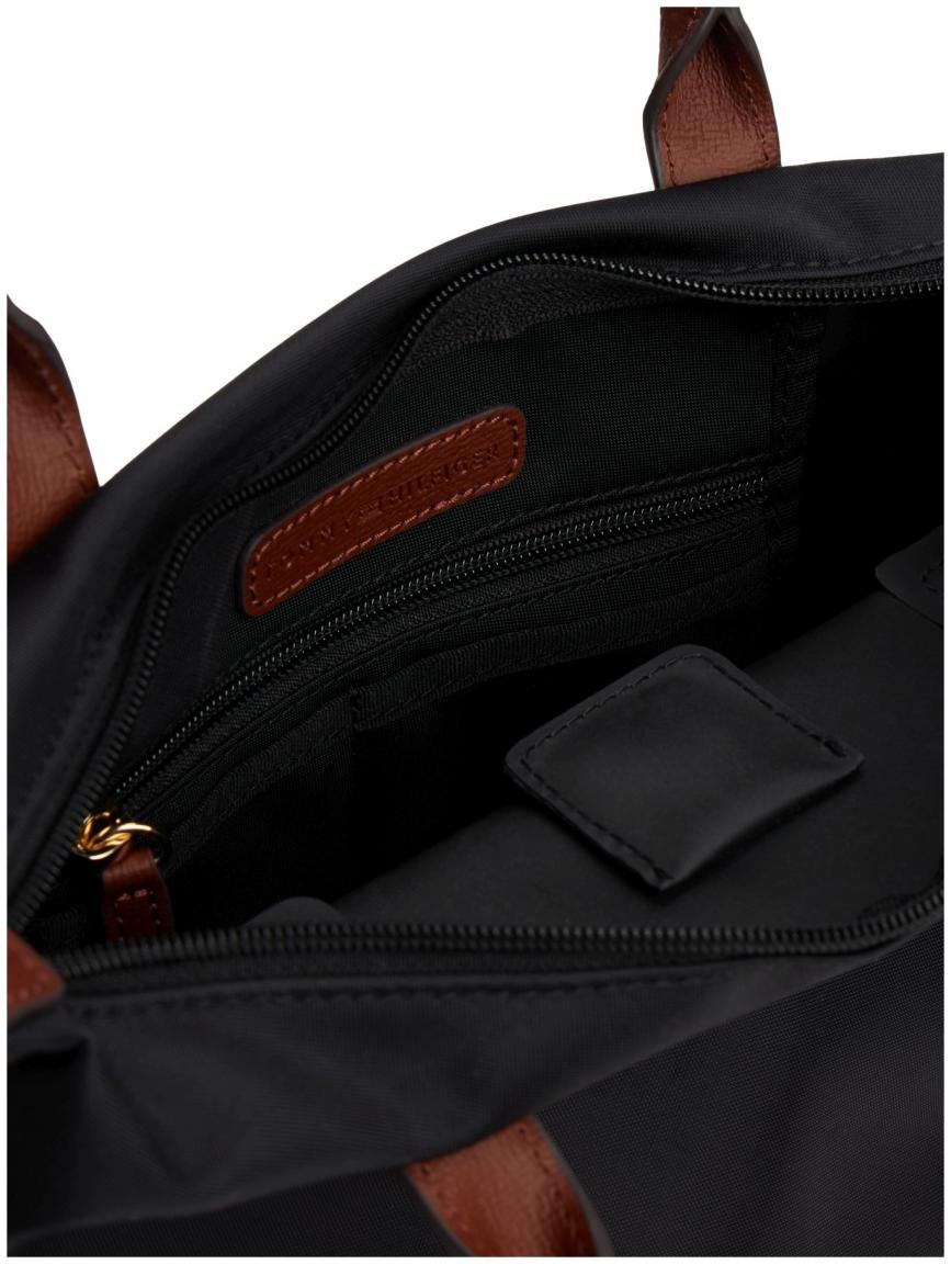 Kurzgrifftasche mit Crossover Popette Mini TOMMY HILFIGER Black Perlon