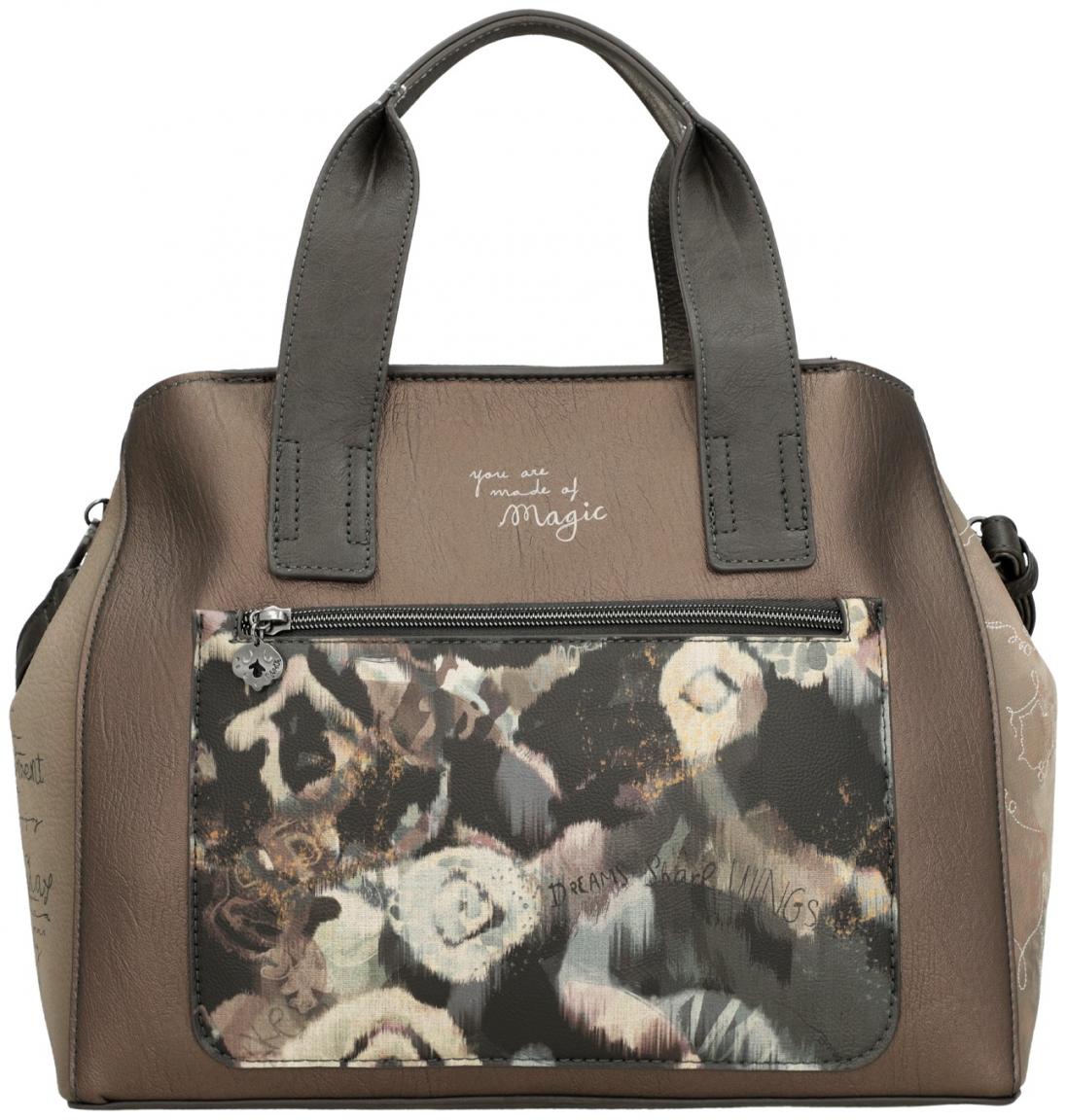 Kurzgrifftasche mit Schultergurt Anekke REAL Beige