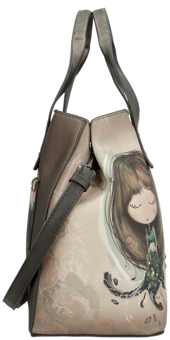 Kurzgrifftasche mit Schultergurt Anekke REAL Beige