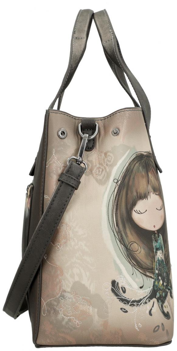 Kurzgrifftasche mit Schultergurt Anekke REAL Beige