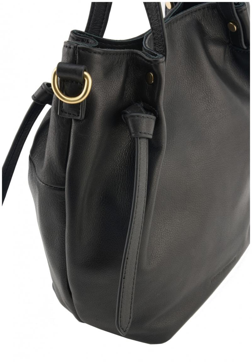 Kurzgrifftasche schwarz Leder FREDsBRUDER Just Easy Little Basket schwarz