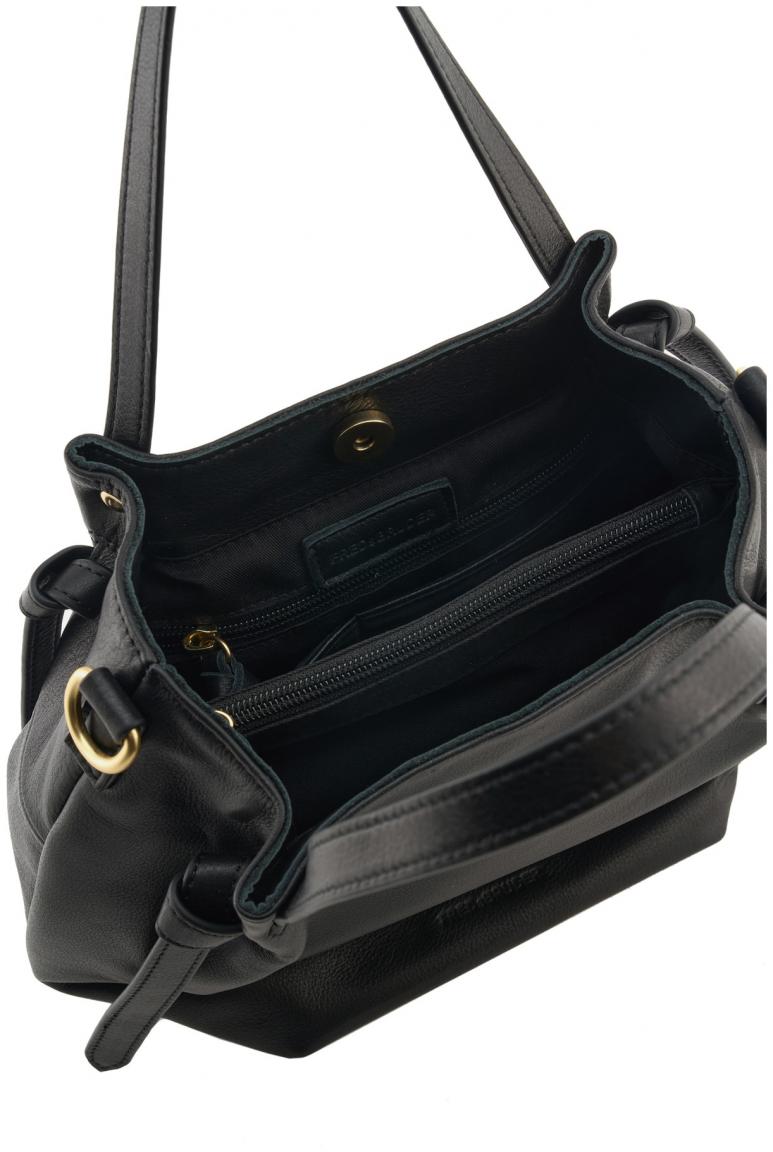 Kurzgrifftasche schwarz Leder FREDsBRUDER Just Easy Little Basket schwarz
