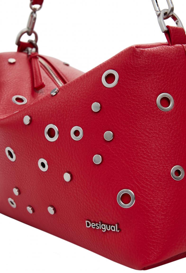 Kurzhenkeltasche Nieten Desigual rockig rot Bergamo Rebel
