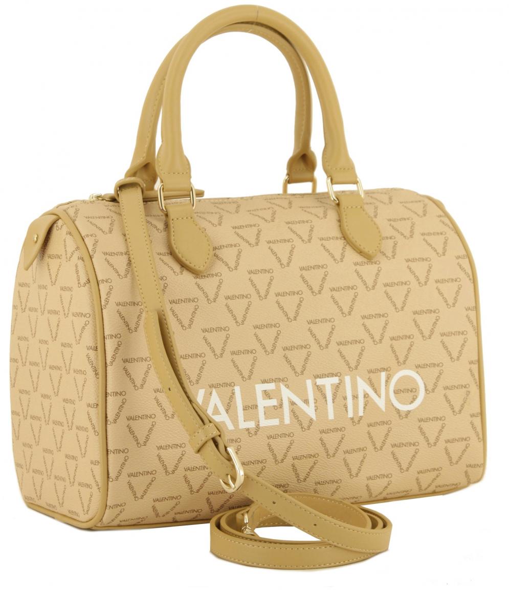 Kurzhenkeltasche Valentino Liuto Beige Multicolor Logoprint