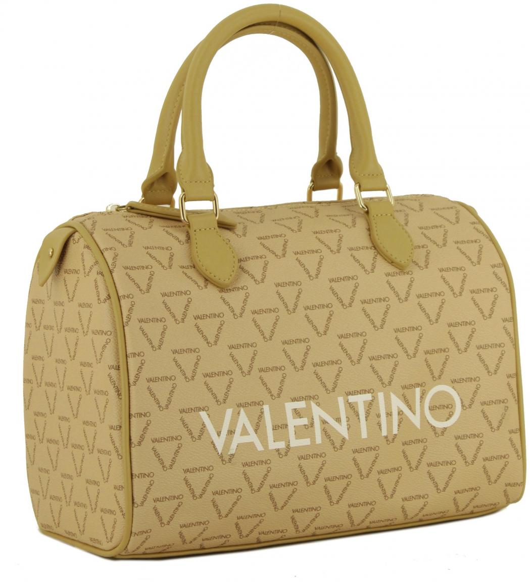 Kurzhenkeltasche Valentino Liuto Beige Multicolor Logoprint