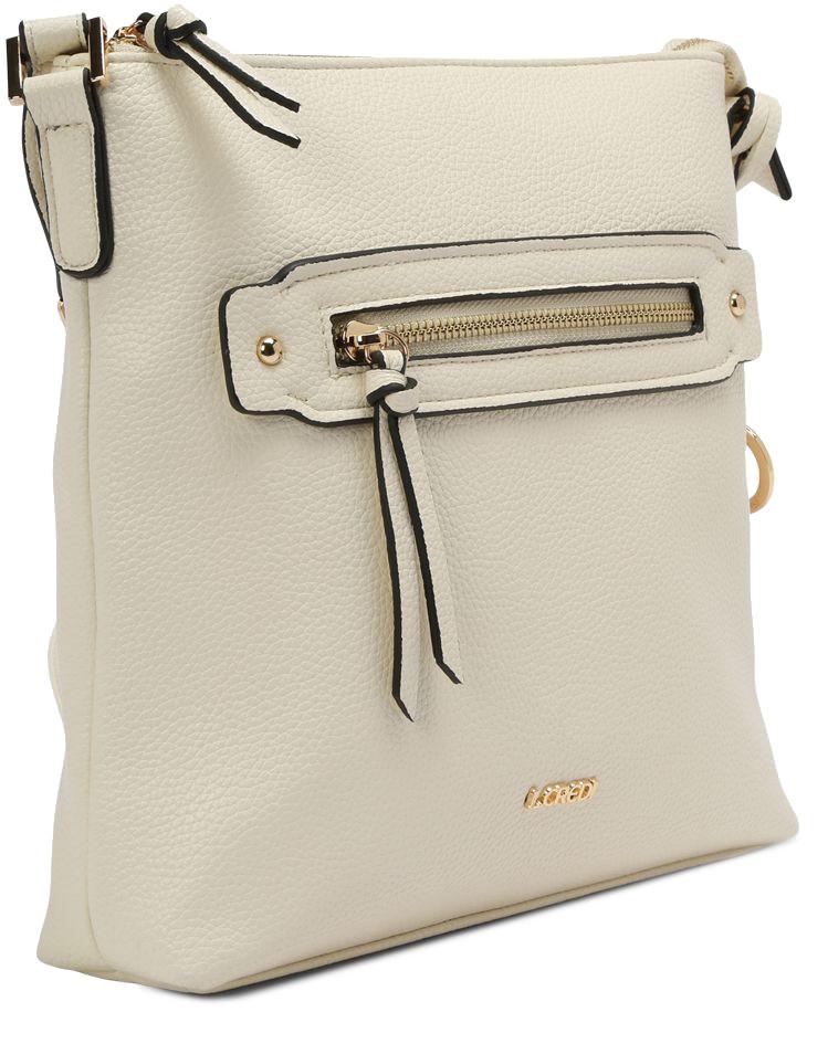 L Credi Crossovertasche hellbeige Jodie Pearl Narbenstruktur