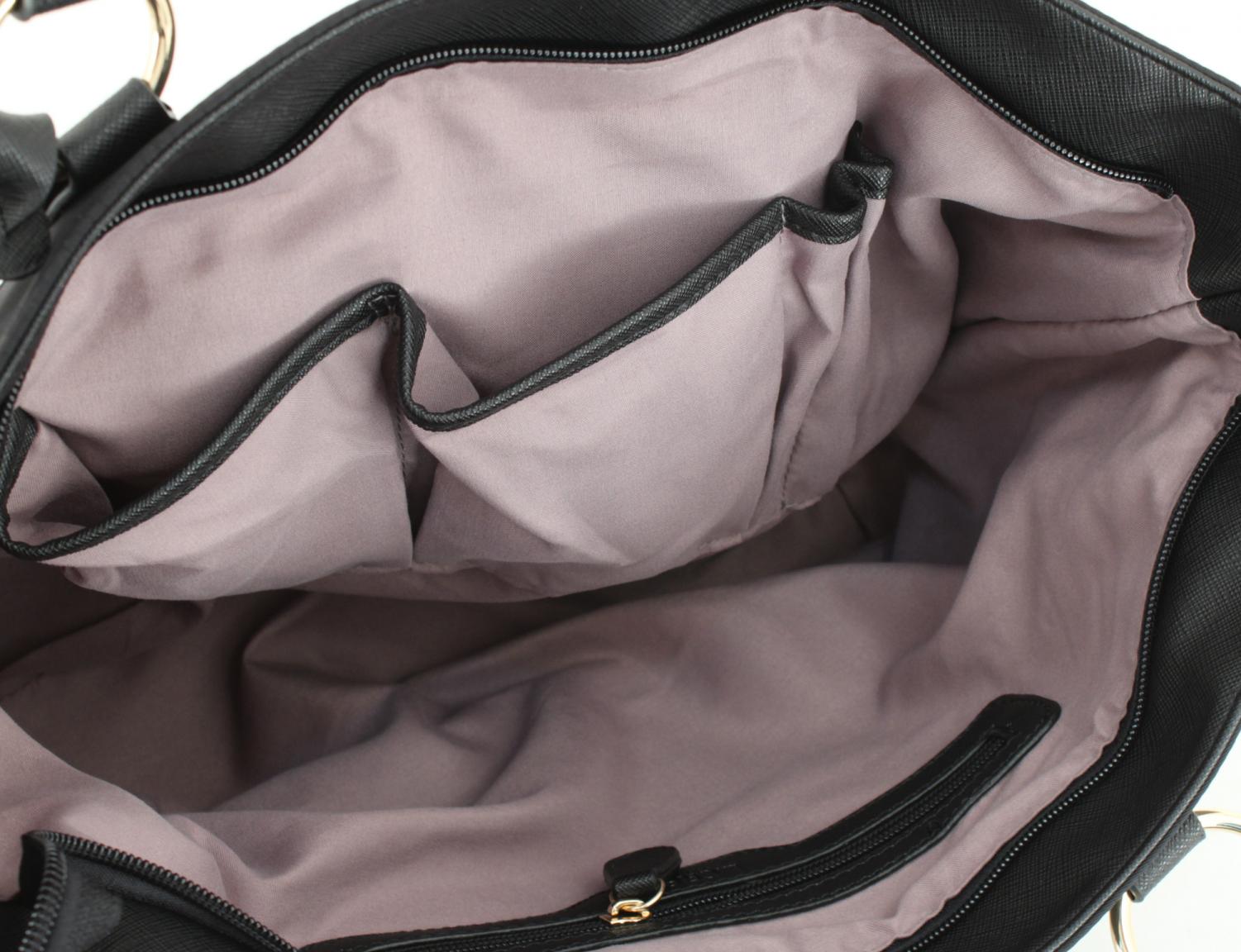 L.Credi Bega Henkeltasche camouflage dunkelblau schimmernd