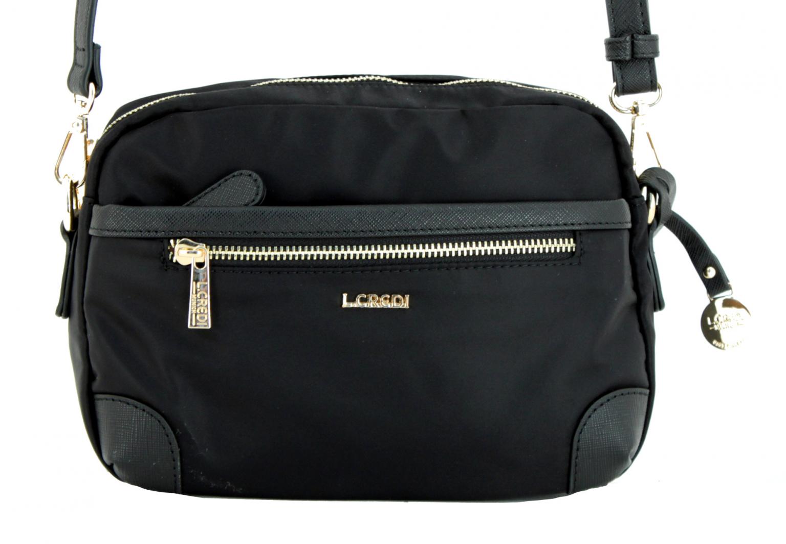 L.Credi Bega Schultertasche Flecktarn grau schimmernd