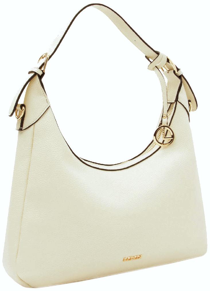 L.Credi Beuteltasche Petronia schmal warmes beige Logo