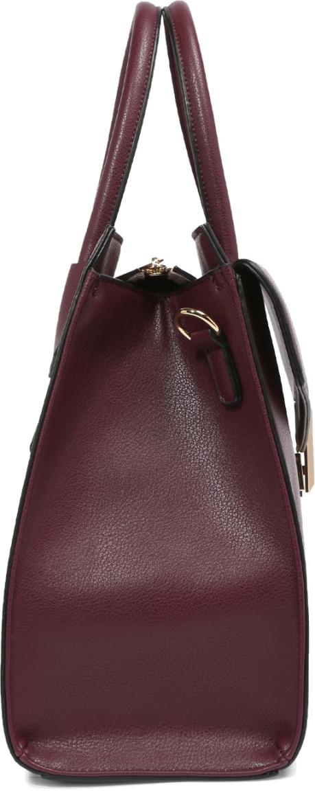 L.Credi Bürotasche Janna Aubergine Metallverschluss violett vegan