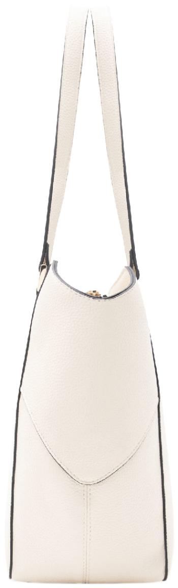 L.Credi Businesstasche creme Patricia vegan genarbt Kontrast elegant