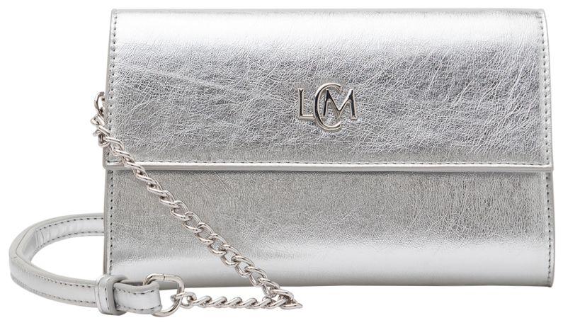 L.Credi Clutch silber Überschlag elegant Oliviana 