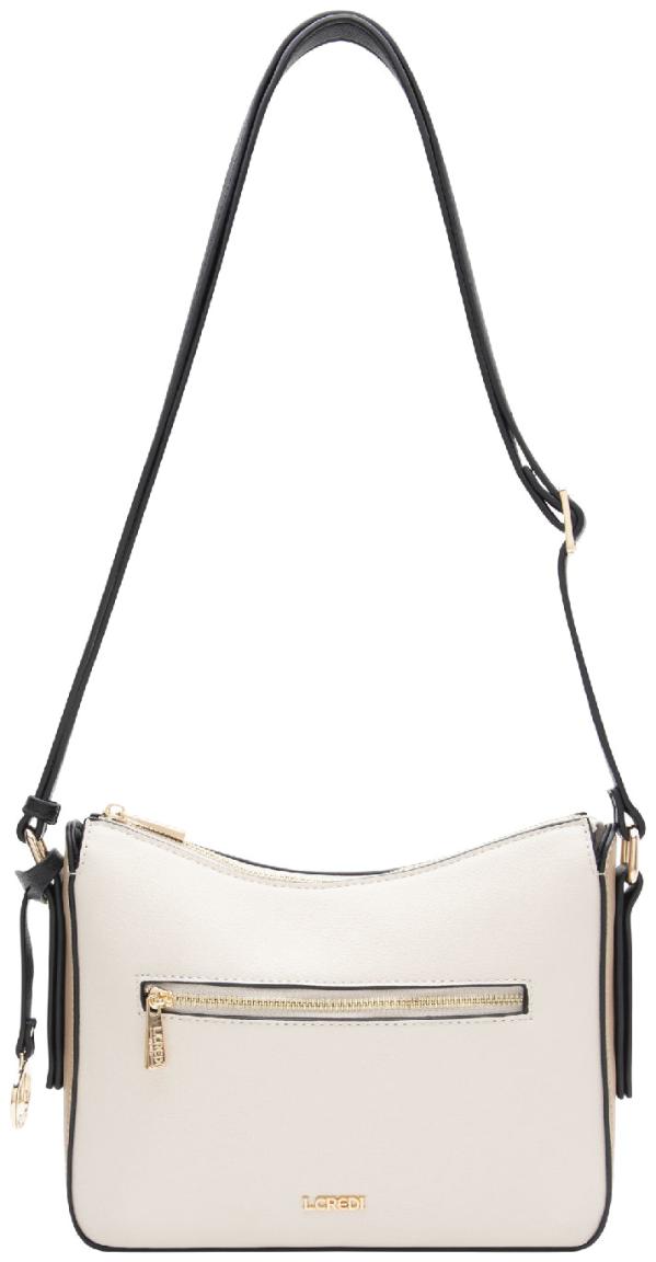L.Credi Crossover Bag creme Penia braun Bicolor schmal