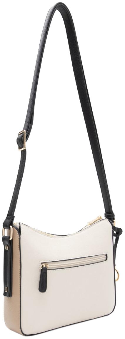 L.Credi Crossover Bag creme Penia braun Bicolor schmal