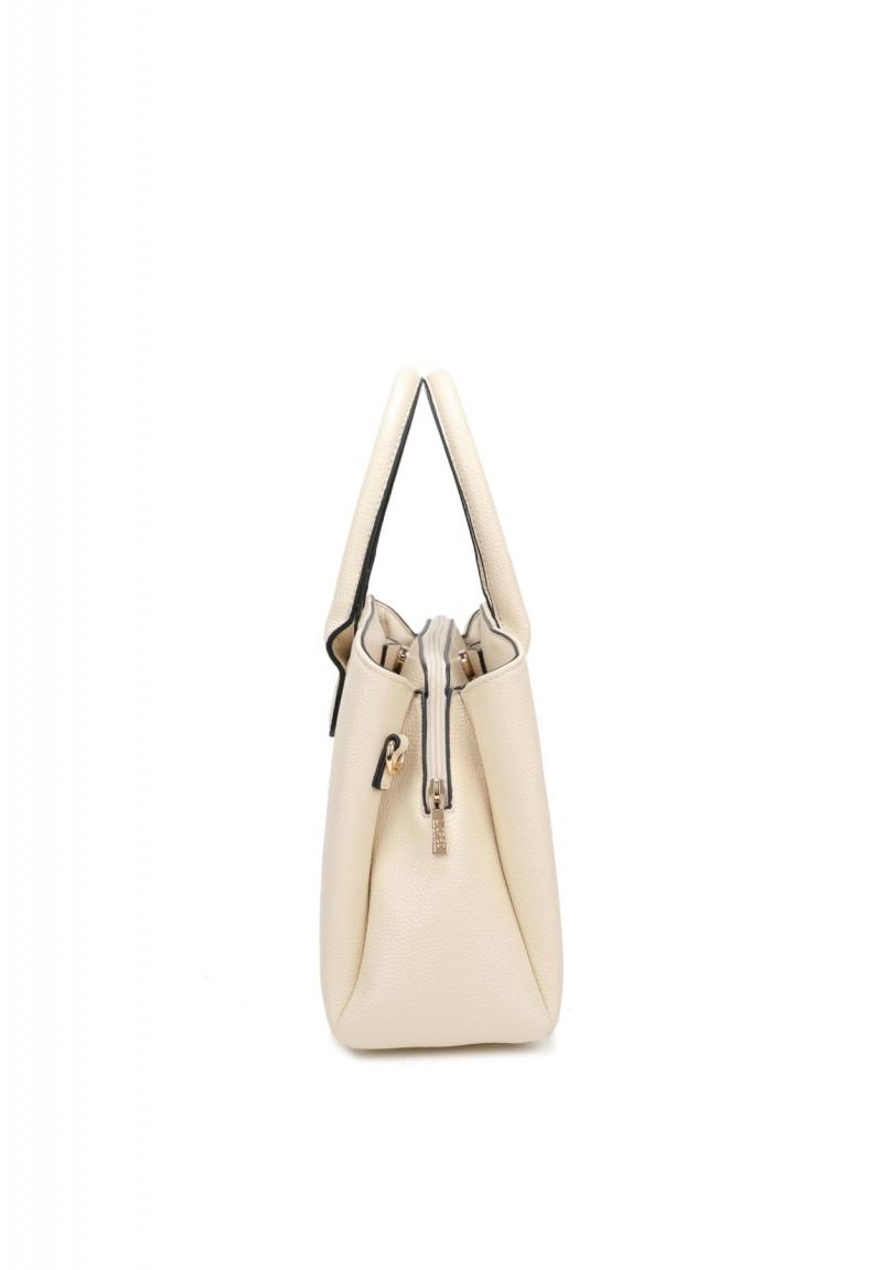 L.Credi Damenhandtasche Polly Creme Beige vegan