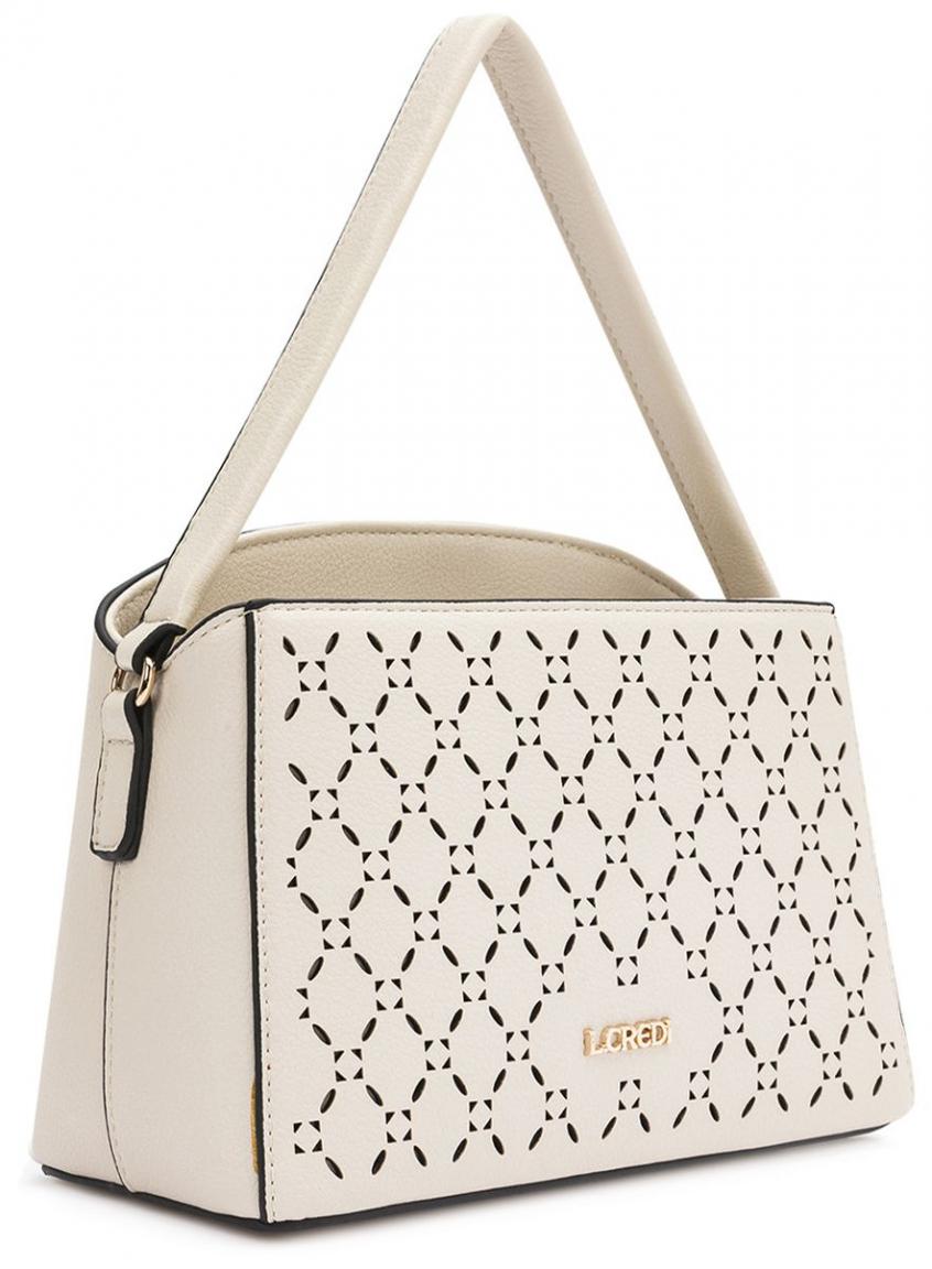 L.Credi Damentasche Crossbody Unterarm Orchidea Creme 