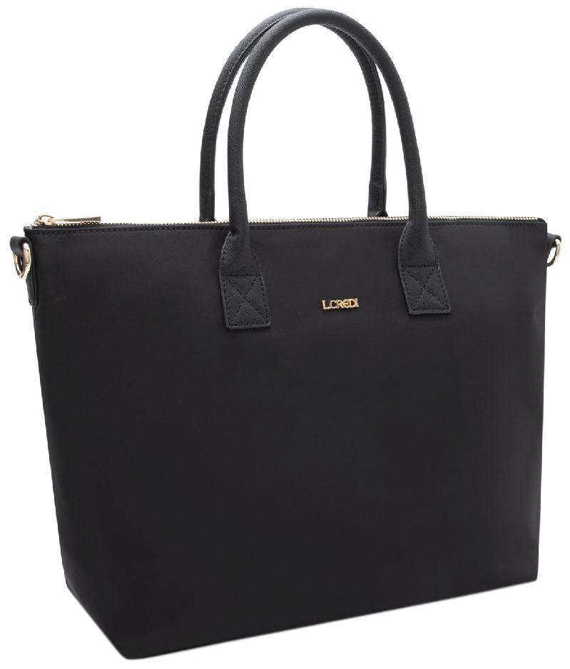 L.Credi Damentasche klassisch schwarz Nylon Pura vegan