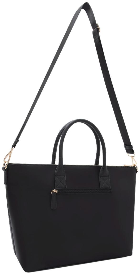 L.Credi Damentasche klassisch schwarz Nylon Pura vegan