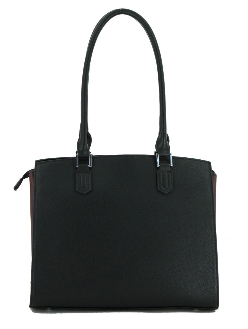 L.Credi Dawn Shoppertasche Henkel schwarz grün rot