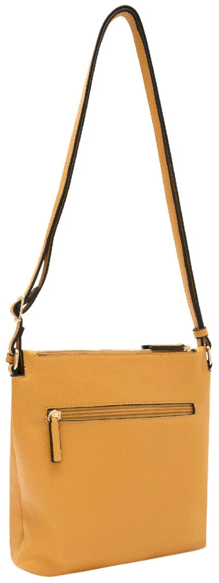 L.Credi Ella schmale Umhängetasche goldgelb vegan Amber 