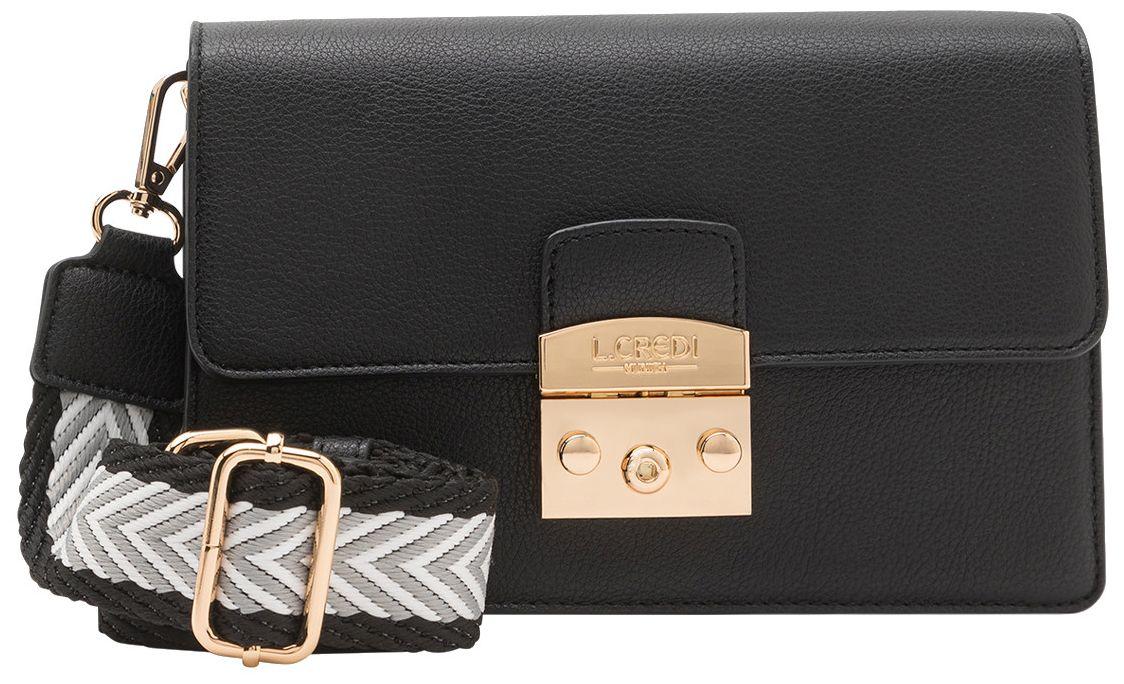 L.Credi Handtasche Onelia Schwarz Gold
