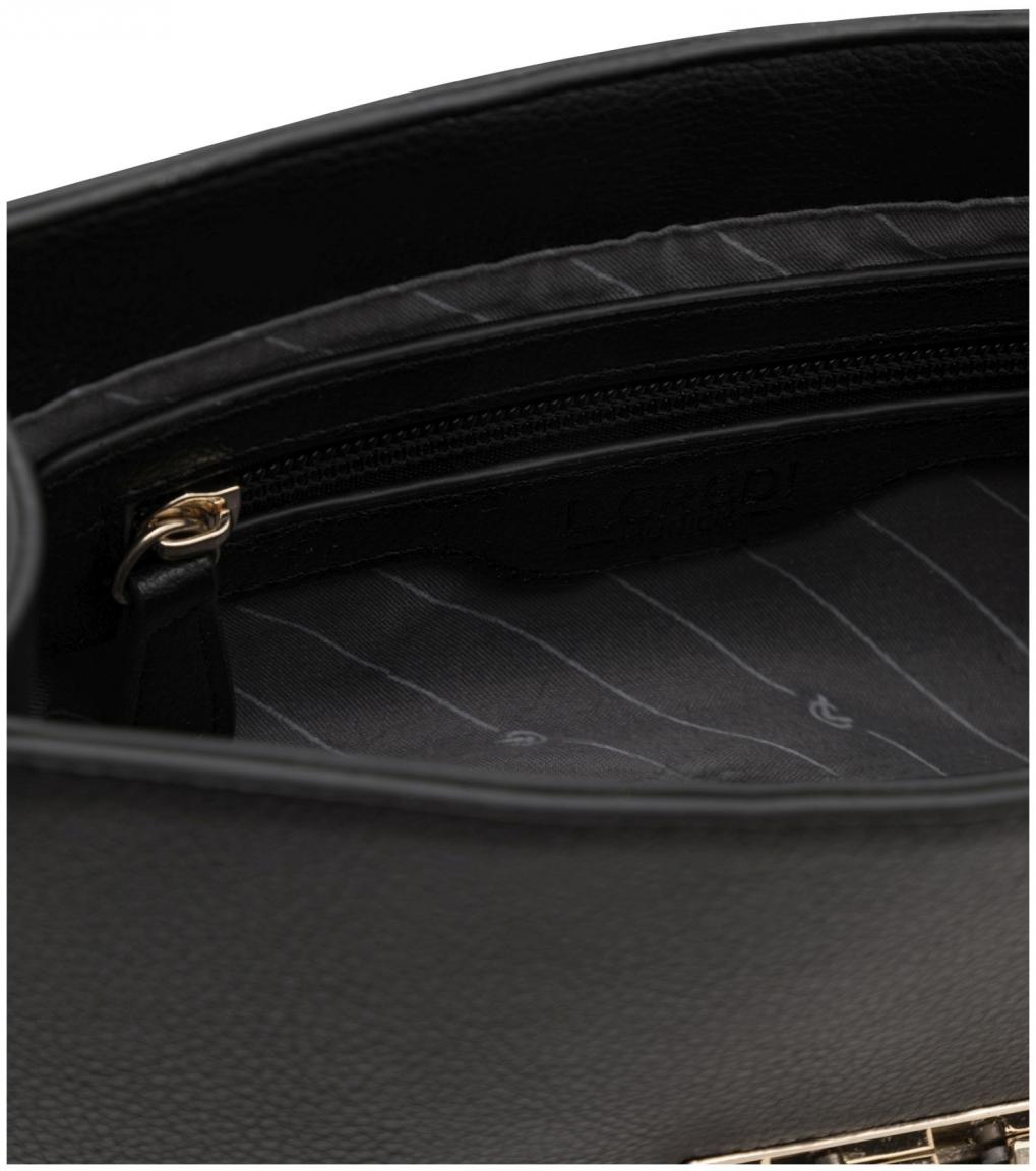 L.Credi Handtasche Onelia Schwarz Gold
