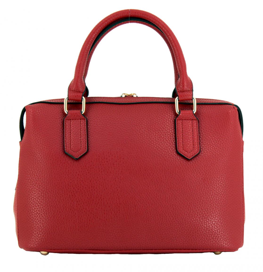 L.Credi Henkeltasche Berendine rot Hahnentritt