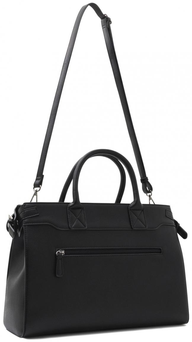 L.Credi Henkeltasche Business Olisa Schwarz vegan