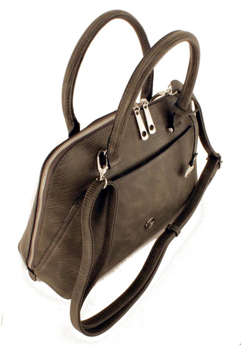 L.Credi Henkeltasche Davina Karomuster gelb Schultergurt