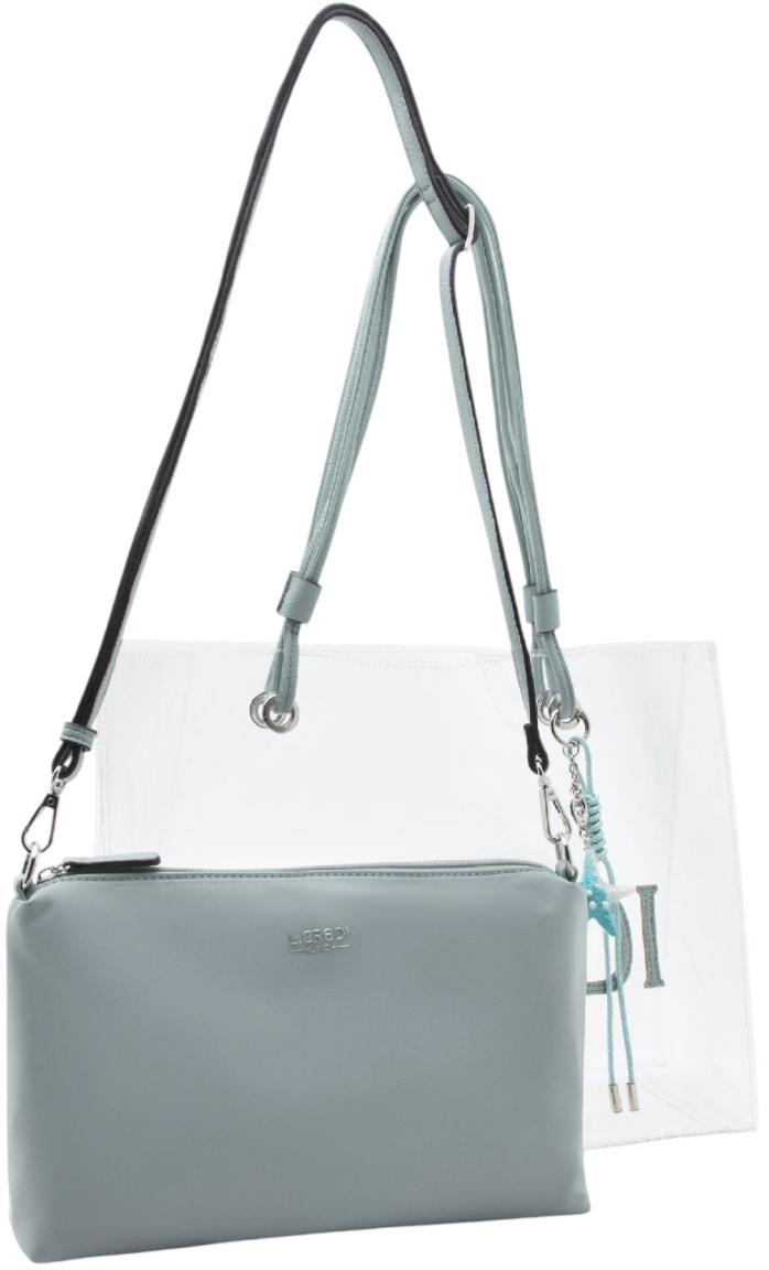 L.Credi Henkeltasche Seestern Mint Blue Reja transparent türkis