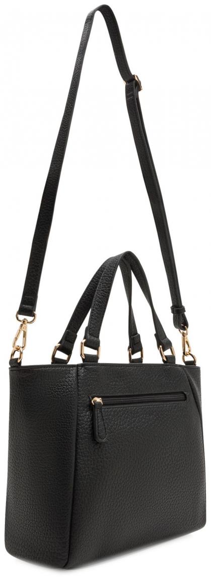 L.Credi Henkeltasche Small Oralie schwarz genarbt nachhaltig