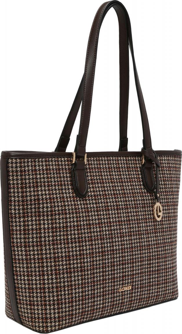 L.Credi Herbst Filiberta Shopper Hahnentritt Braun