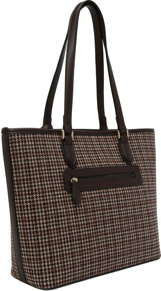 L.Credi Herbst Filiberta Shopper Hahnentritt Braun