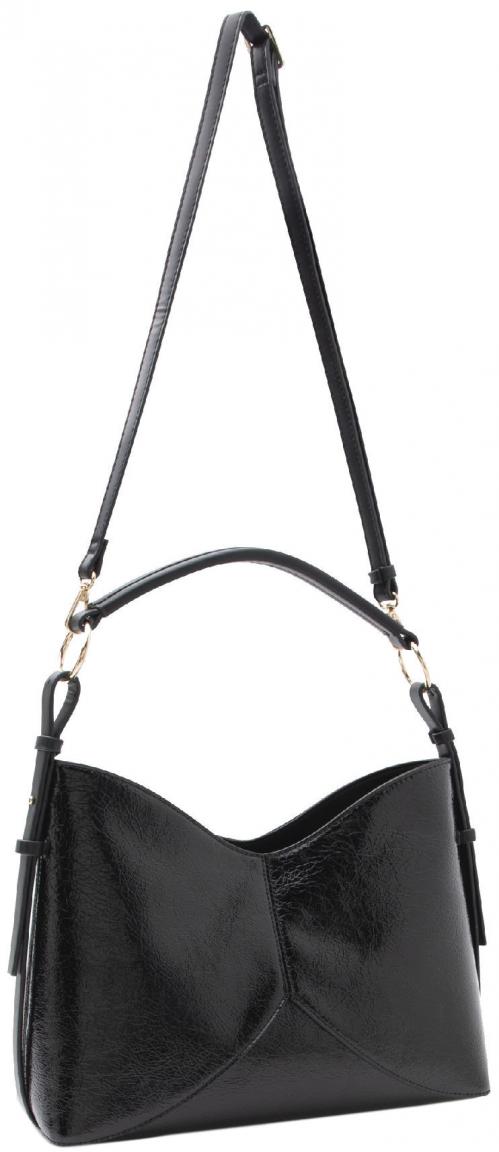 L.Credi Hobobag Phia Lackschwarz PETA Approved Vegan
