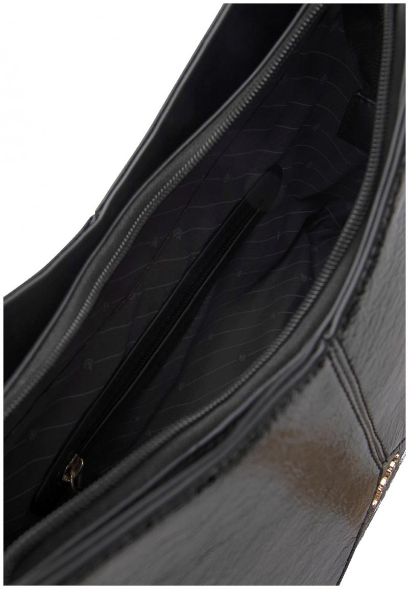 L.Credi Hobobag Phia Lackschwarz PETA Approved Vegan