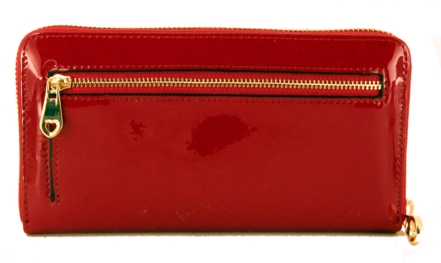 L.Credi Kunstleder Portmonee Yvonne Reißverschluss Rot