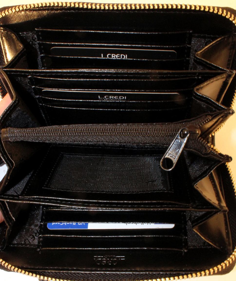 L.Credi Kunstleder Portmonee Yvonne Reißverschluss Rot