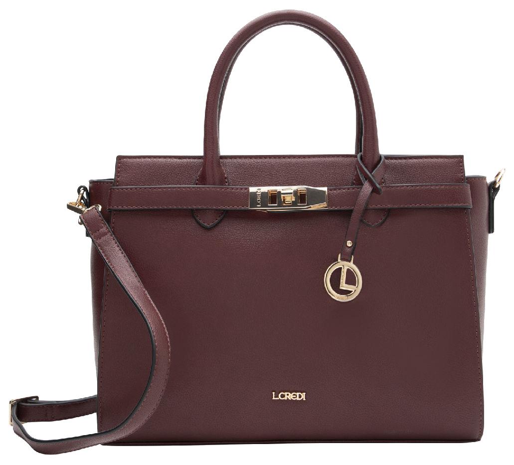 L.Credi Kurzgrifftasche Konstanze Trendfarbe Wine