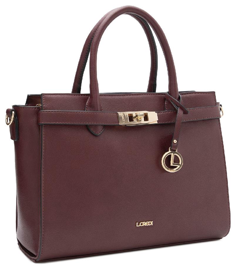 L.Credi Kurzgrifftasche Konstanze Trendfarbe Wine